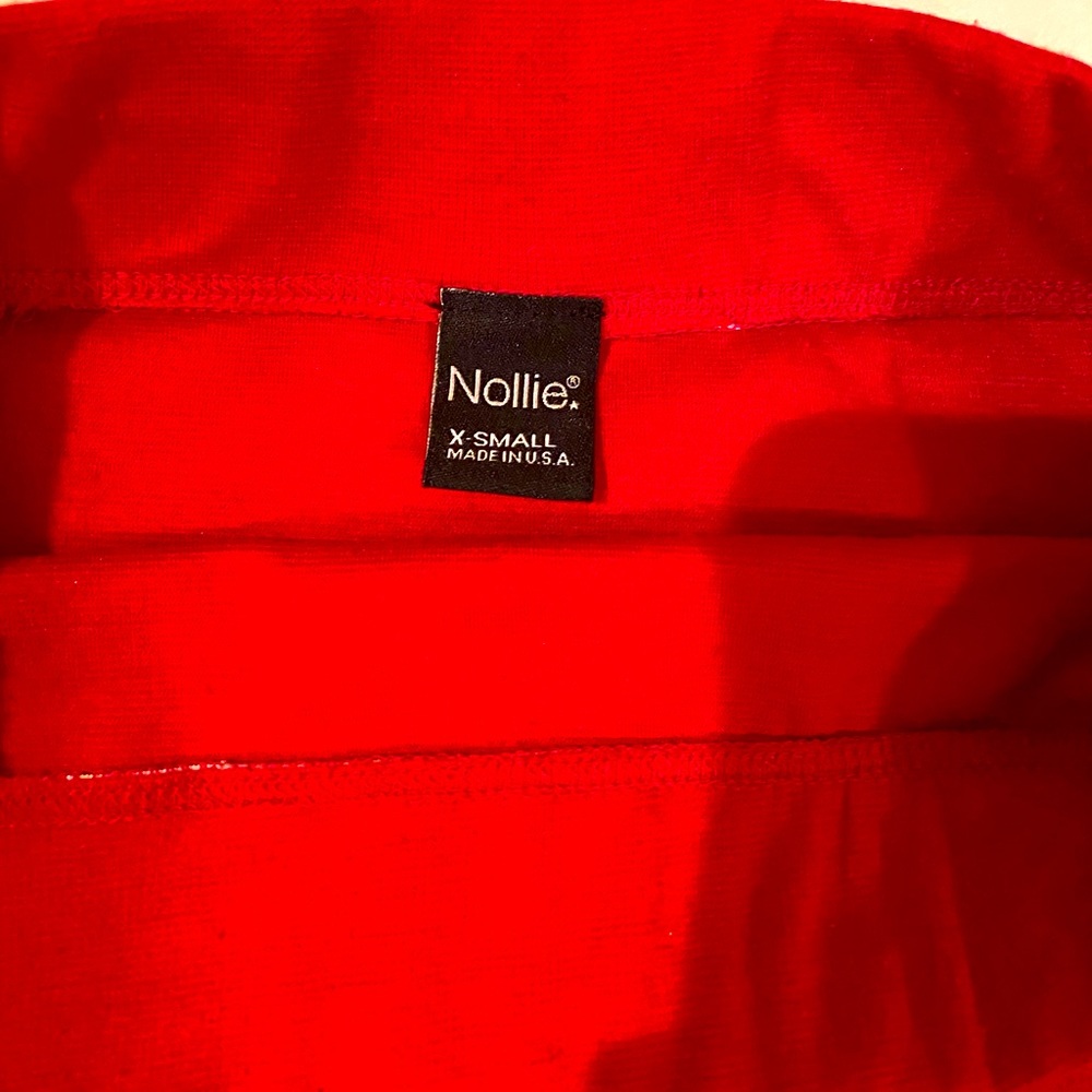 Red mini sketch skirt (XS)